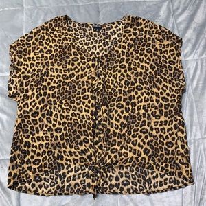 Leopard print blouse